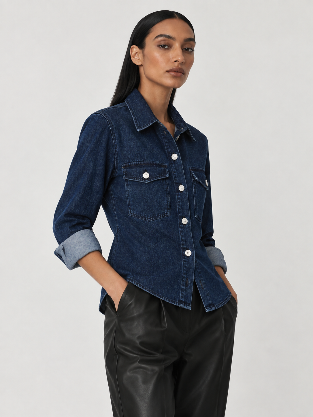 archetipi-Camicia denim 100% cotone